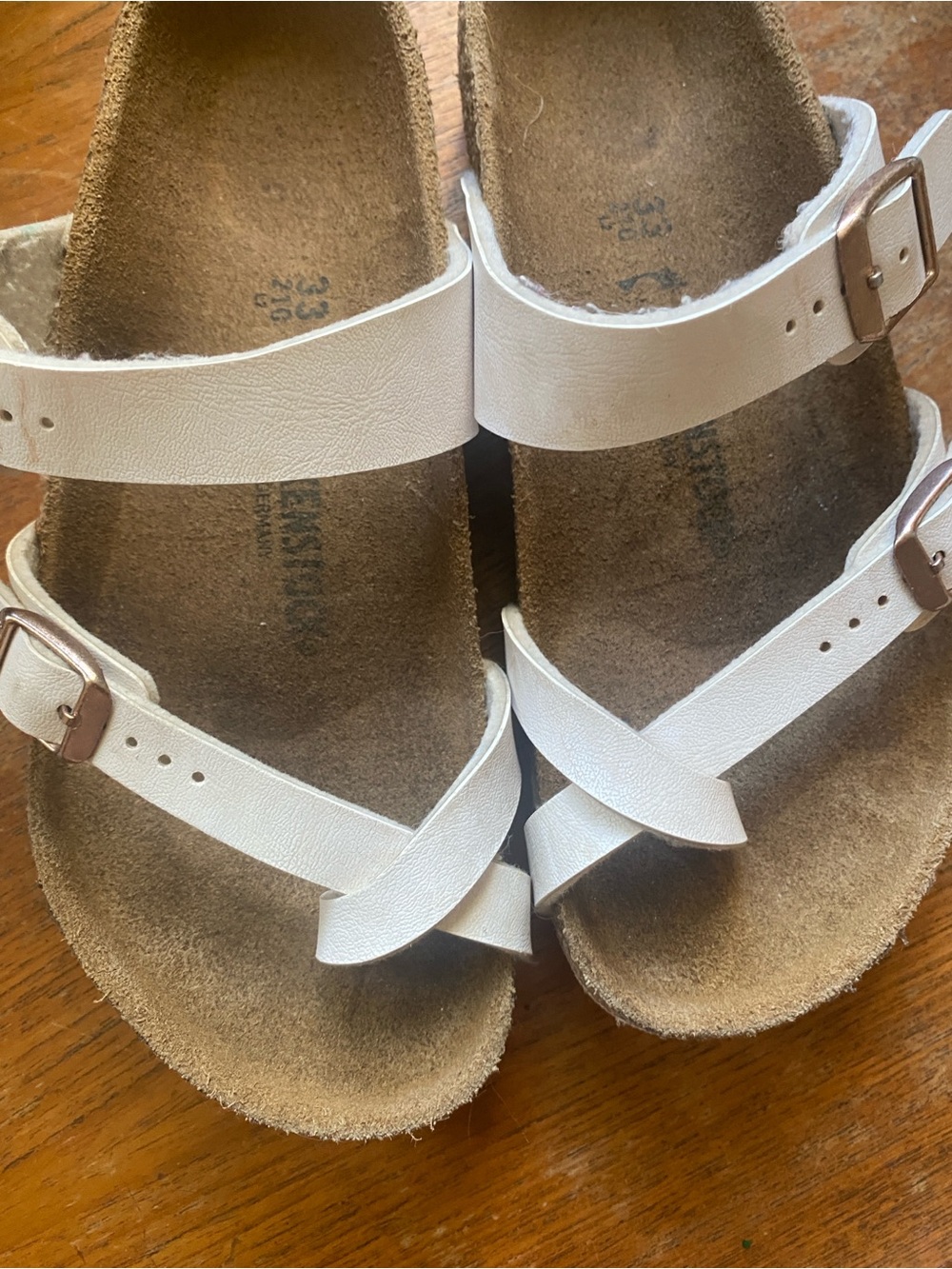 Birkenstock Kids White Crisscross Strap Sandals